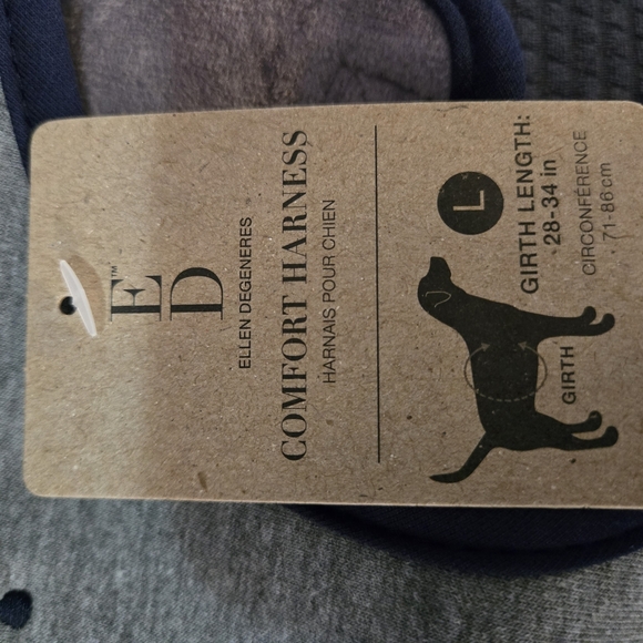 Ellen Degeneres Gray and Black Dog Harness - Picture 2 of 4